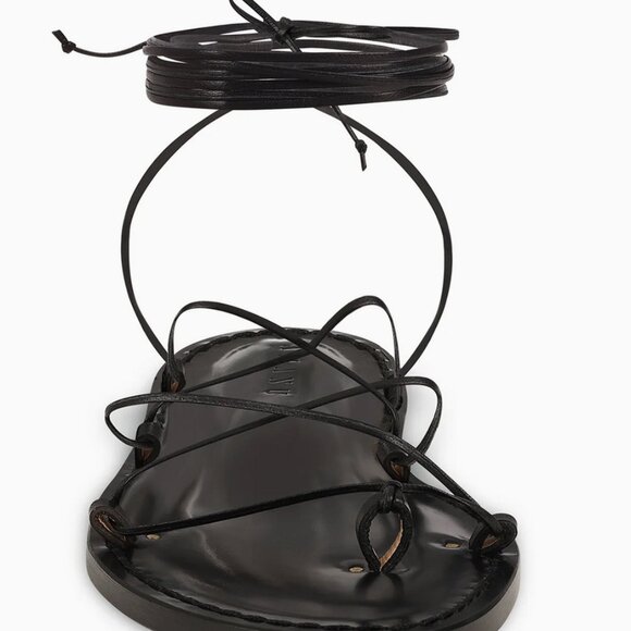 Elegant Black Strappy Sandals - Picture 7 of 8